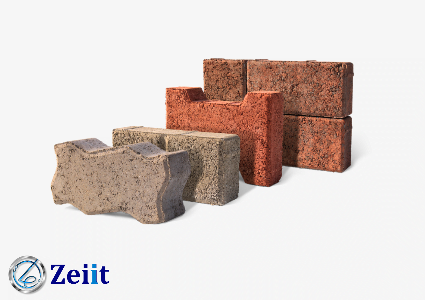 Paver blocks with zeiit logo